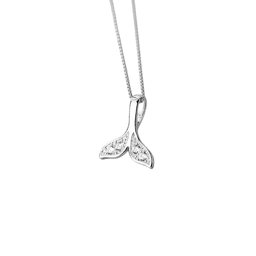 Thumbnail: S925 Whale Tail Necklace 