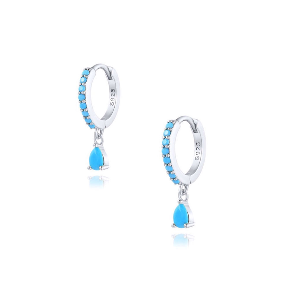 Thumbnail: S925 Droplet Huggie Earrings 