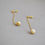 Thumbnail: 18K Gold PVD Plated- Drip Pearl Earrings -S925 Post