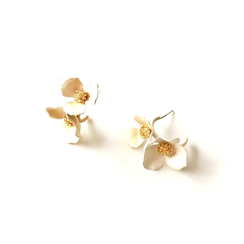 Thumbnail: Windflower Hoop Earrings -S925 Post
