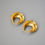 Thumbnail: 18K Gold PVD Plated- Textured Swirl Earrings-S925 Post