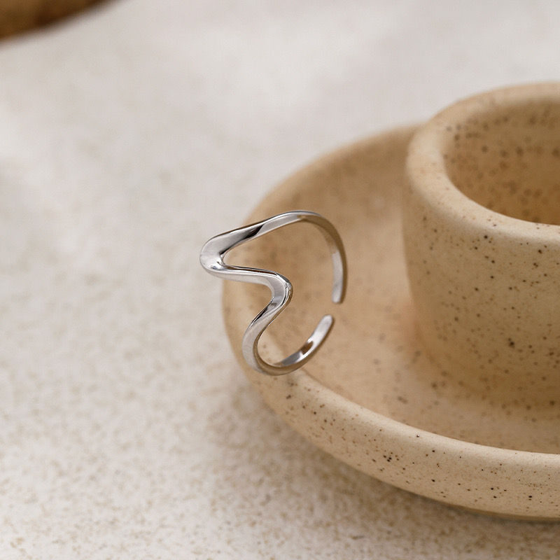 Thumbnail: S925 Adjustable Wave Ring