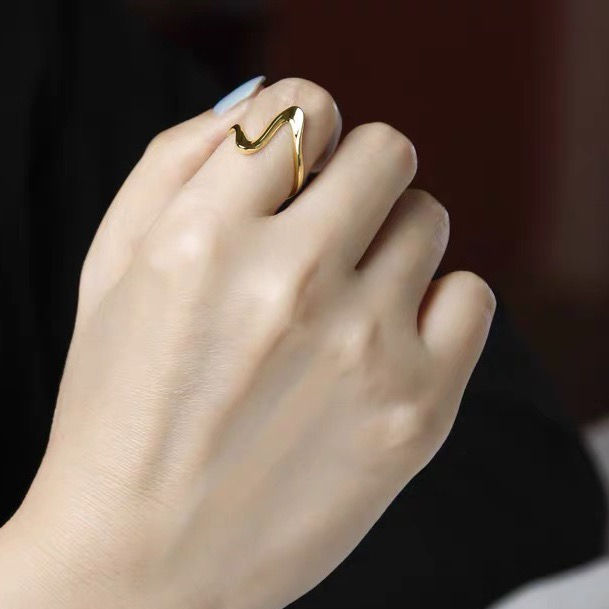 Thumbnail: S925 Adjustable Wave Ring