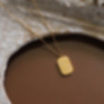 Thumbnail: 316L - 18k Gold Plated Square Moon Necklace
