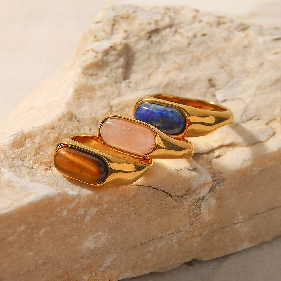 Thumbnail: 316L - Stainless Steel Lapis Lazuli Ring