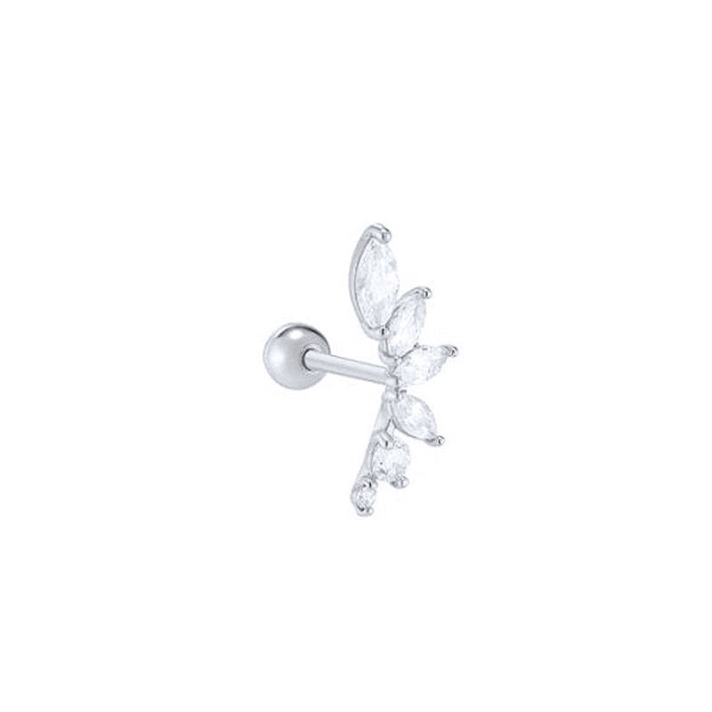 Thumbnail: S925 CZ Barbell Earring