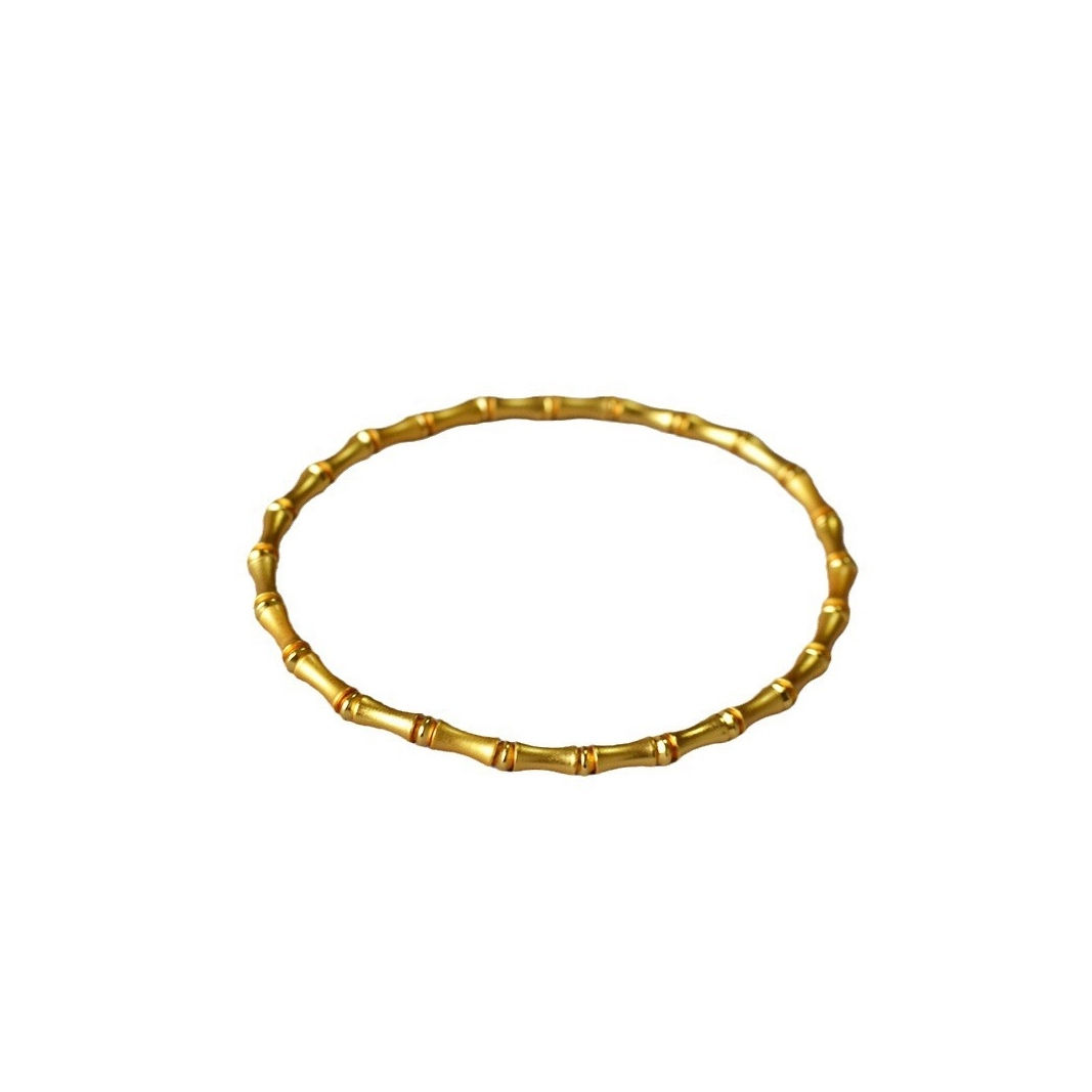 18K Gold PVD Plated- Bamboo Link Bracelet
