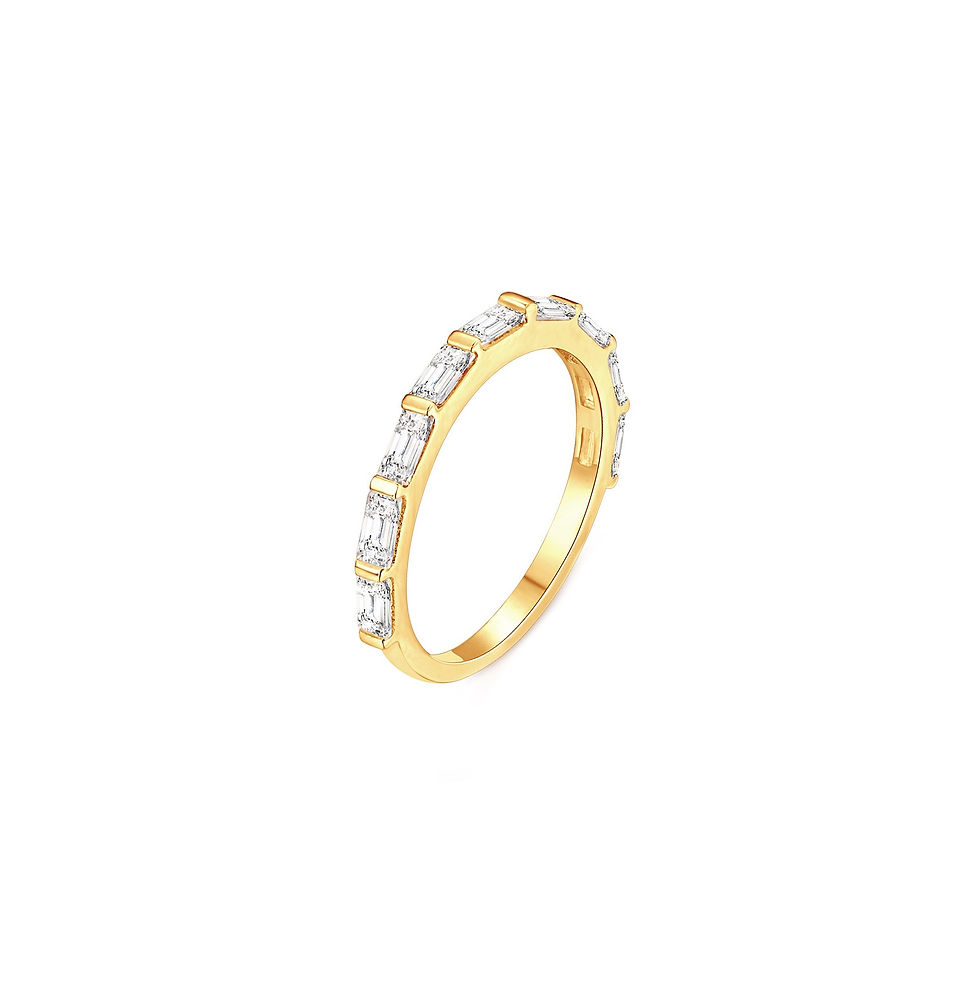 Thumbnail: S925 Bamboo Baguette CZ Band
