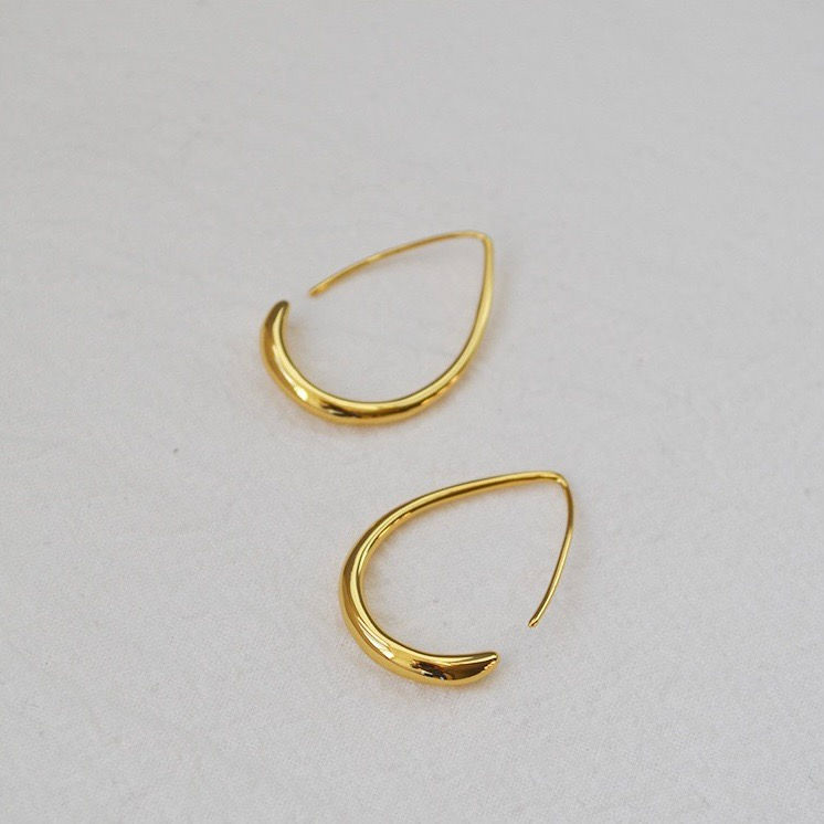 Thumbnail: 18K Gold PVD Plated- Drop Earrings 