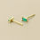 Thumbnail: S925 Emerald Baguette Stud Earrings
