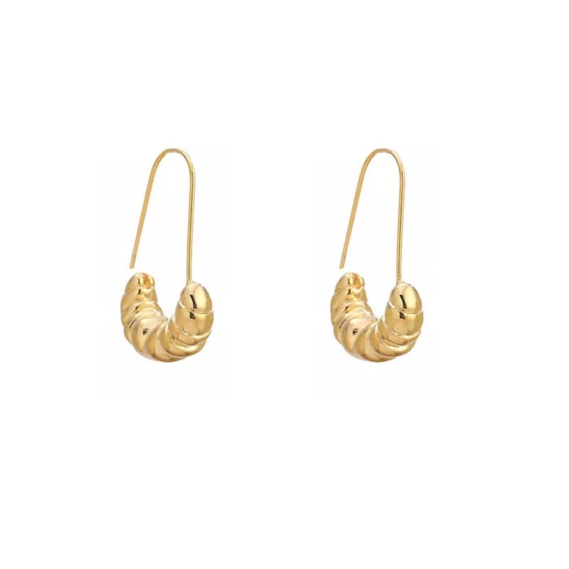 Thumbnail: Swirly Hoop Earrings
