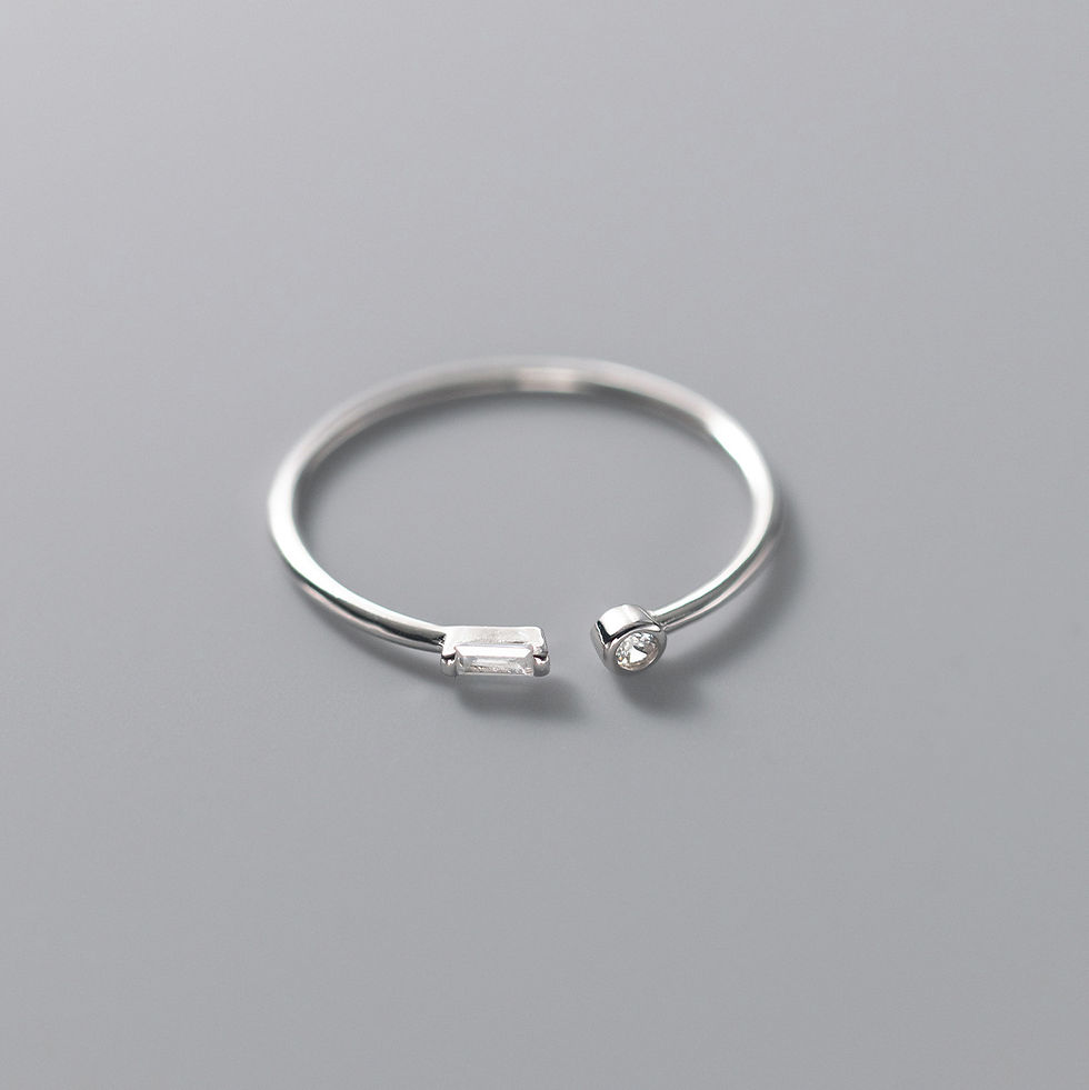 Thumbnail: S925 Adjustable CZ Open Ring