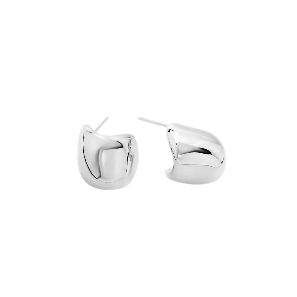 Thumbnail: Irregular Teardrop Stud Earrings -S925 Post