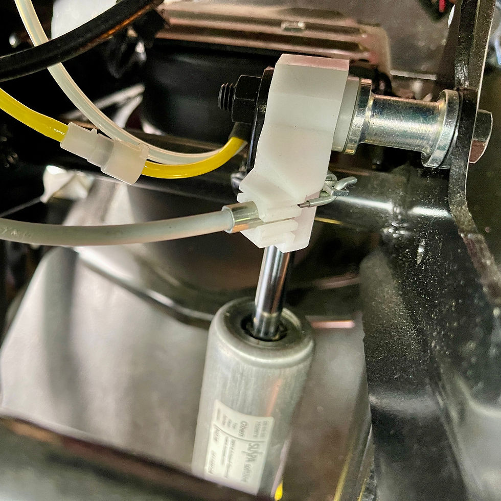 The onsite realization of the seat damper option.