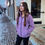 Thumbnail: Inner coat of 686 Womens Smarty Spellbound Jacket with 3-in-1 Technology in color purple