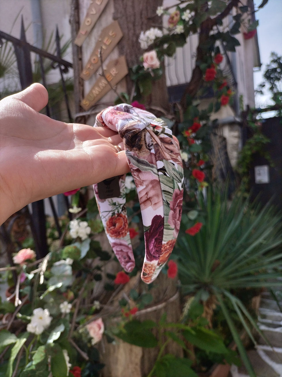 Opaska na głowę marszczona kwiaty venus damska i dla dzieci KOSS