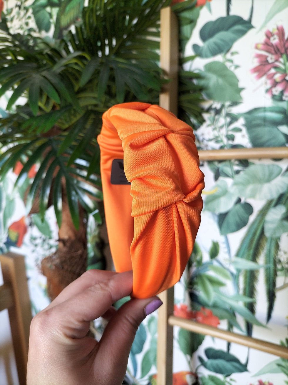 Opaska na głowę na basen marszczona damska oraz dla dziecka pomarańczowa KOSS