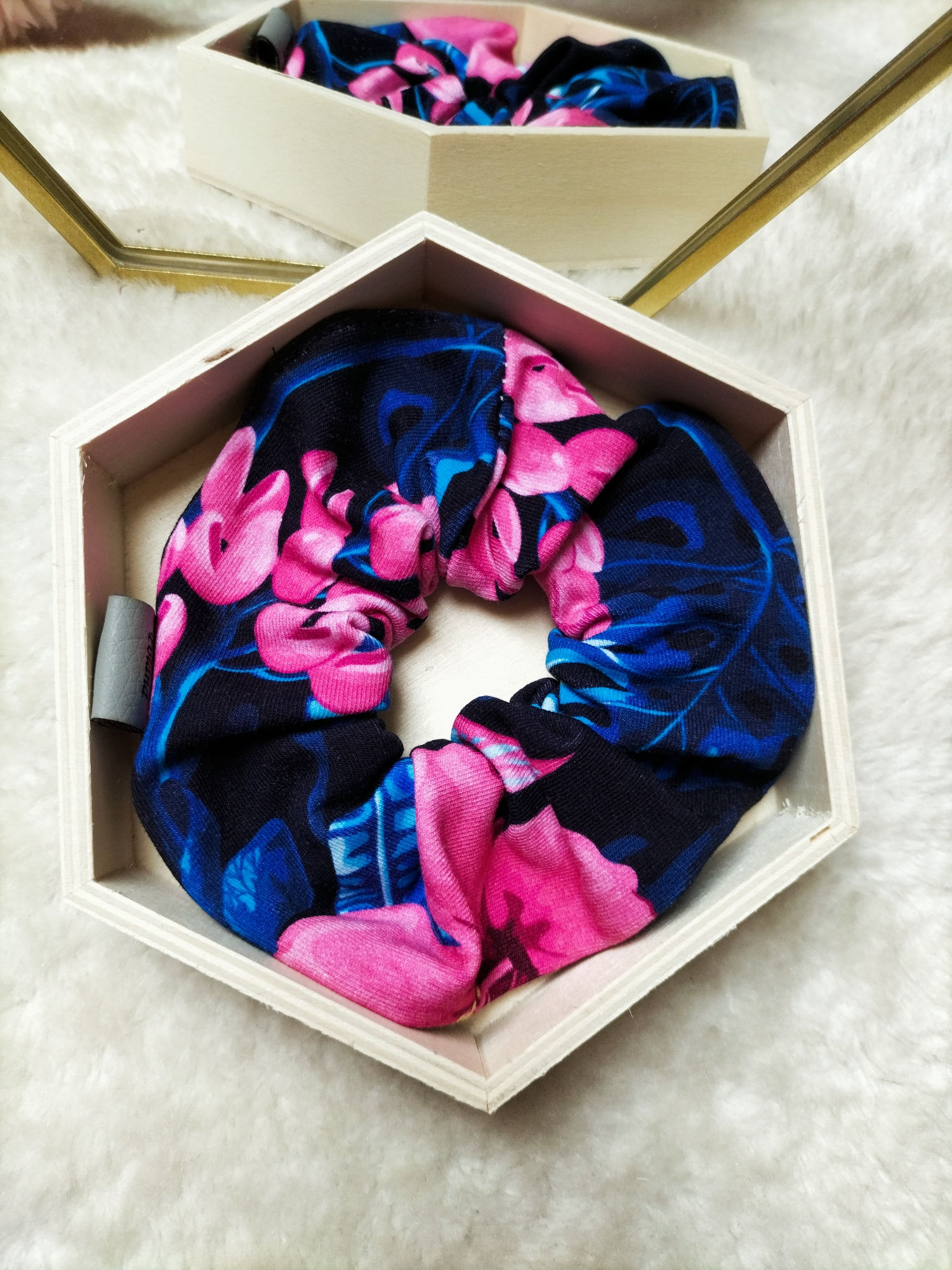 Frotka gumka do włosów kwiaty