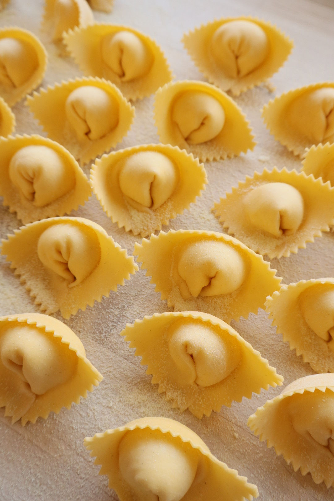 Gold Bar Squash, Pine nuts and Mint Cappellacci