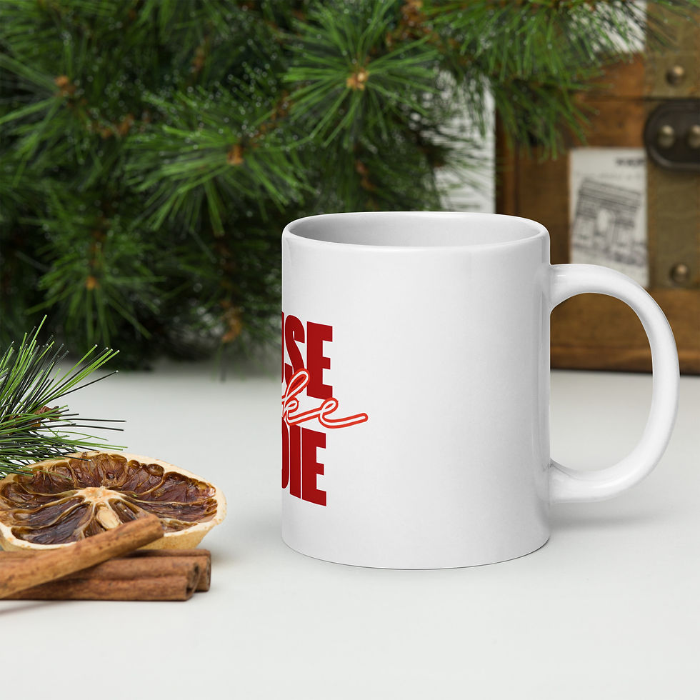 Thumbnail: Refuse to Die Broke-White glossy mug