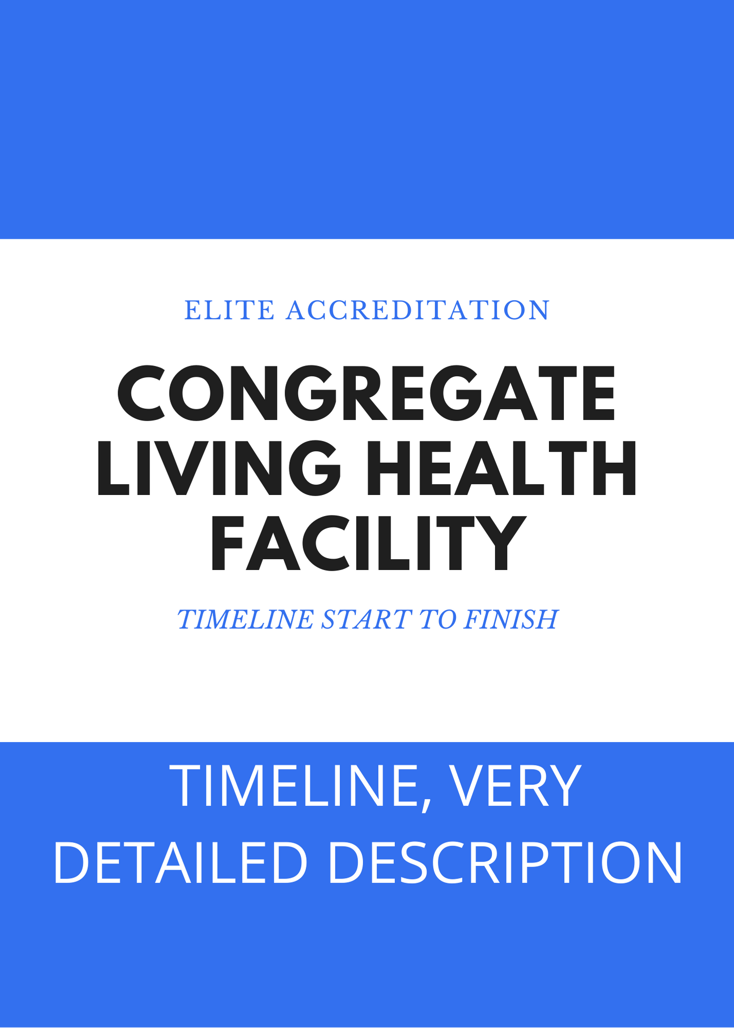 CLHF timeline of start to finish tasks for a new owner.