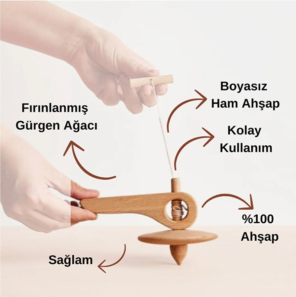 Küçük resim: Ahşap Topaç Boyama Seti Eğitici Ahşap Set Ahşap Topaç Boyama