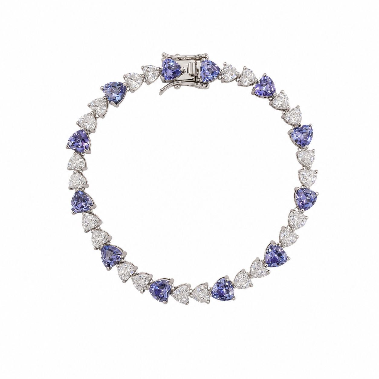 Pulseira Riviera Corações Tanzanita Coralline