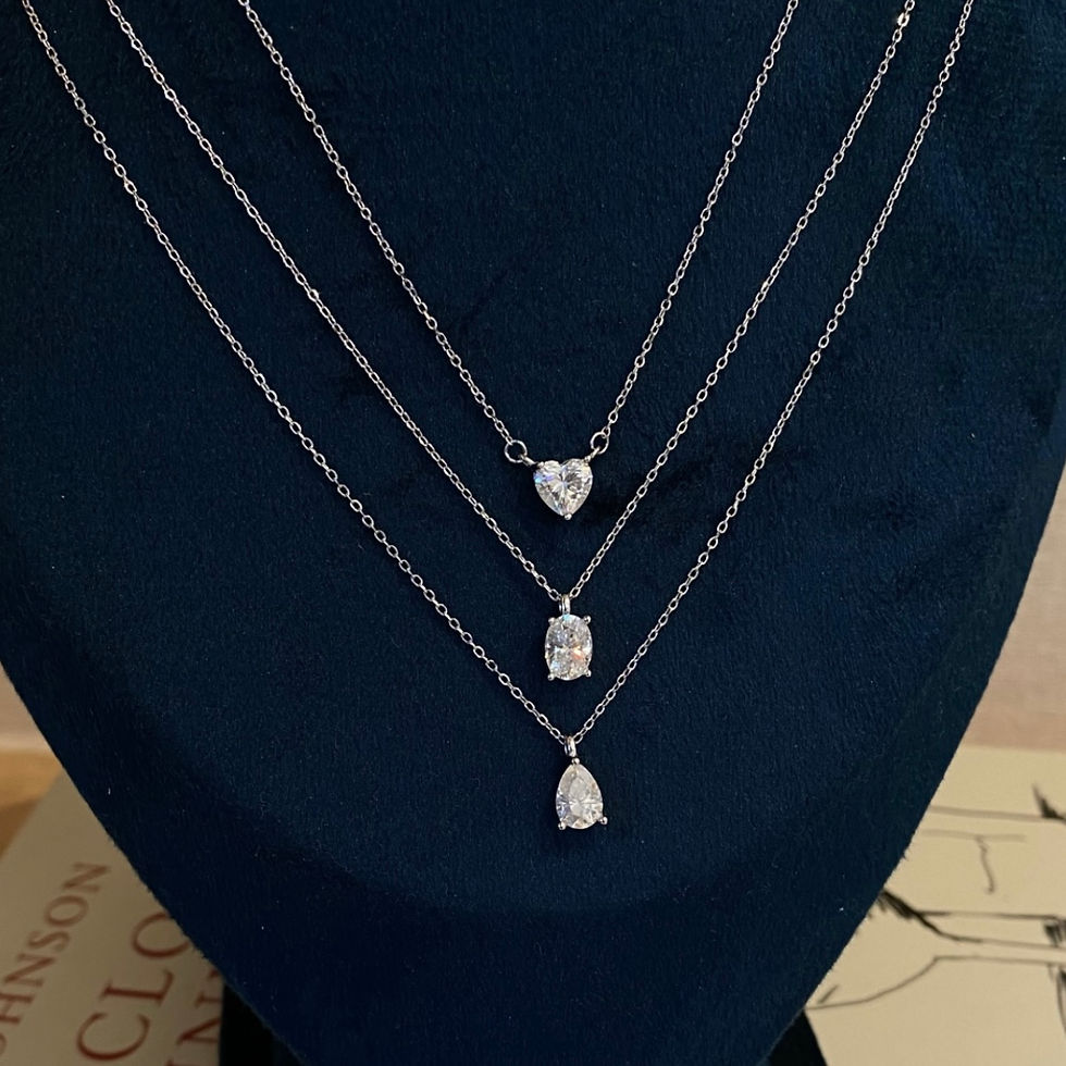 Miniatura: Colar Coração G Moissanite Prata 925 