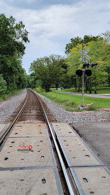 Train tracks near campground.