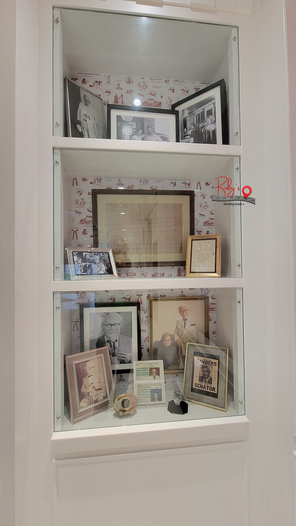 Photos and other memorabilia from Colonel Sanders.
