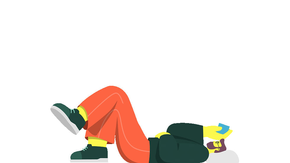 Animated character tossing an object