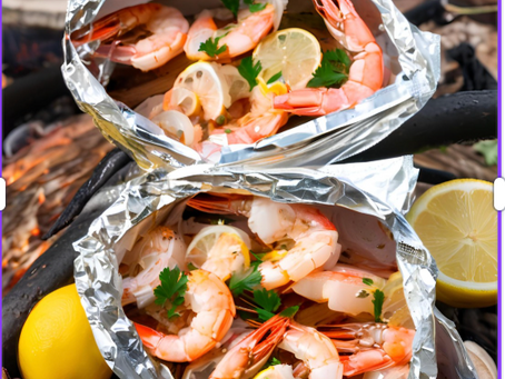 Lemon Garlic Shrimp Foil Packets