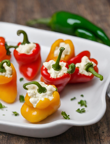 Cottage Cheese Stuffed Mini Peppers