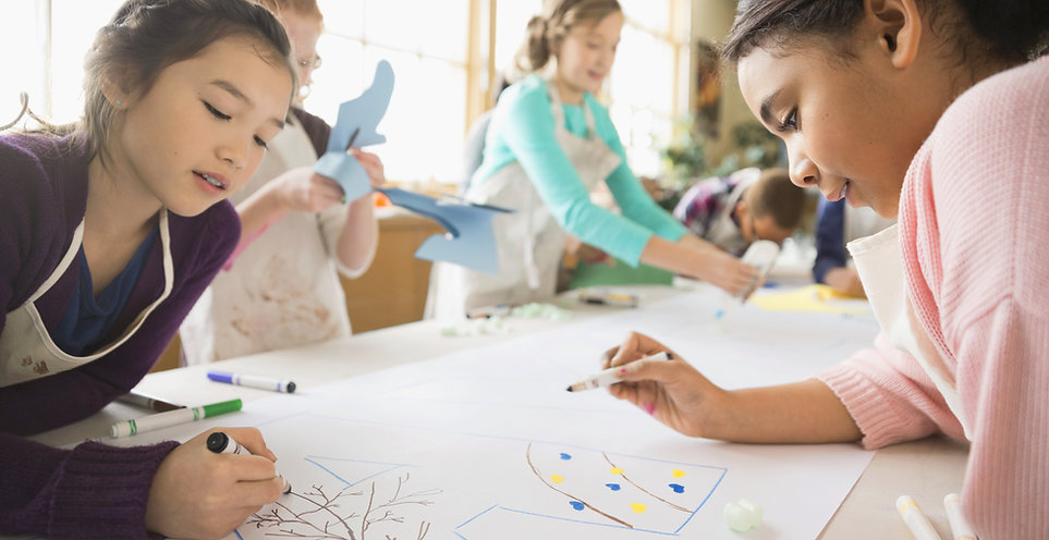 Children enjoying arts and crafts