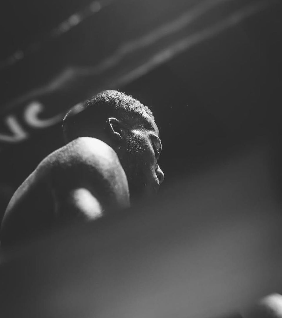Aaron in the boxing ring