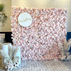 pink flower wall