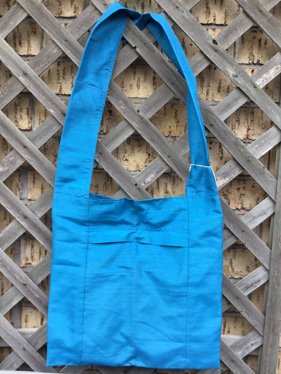 Sac de satin fait en Inde bleu