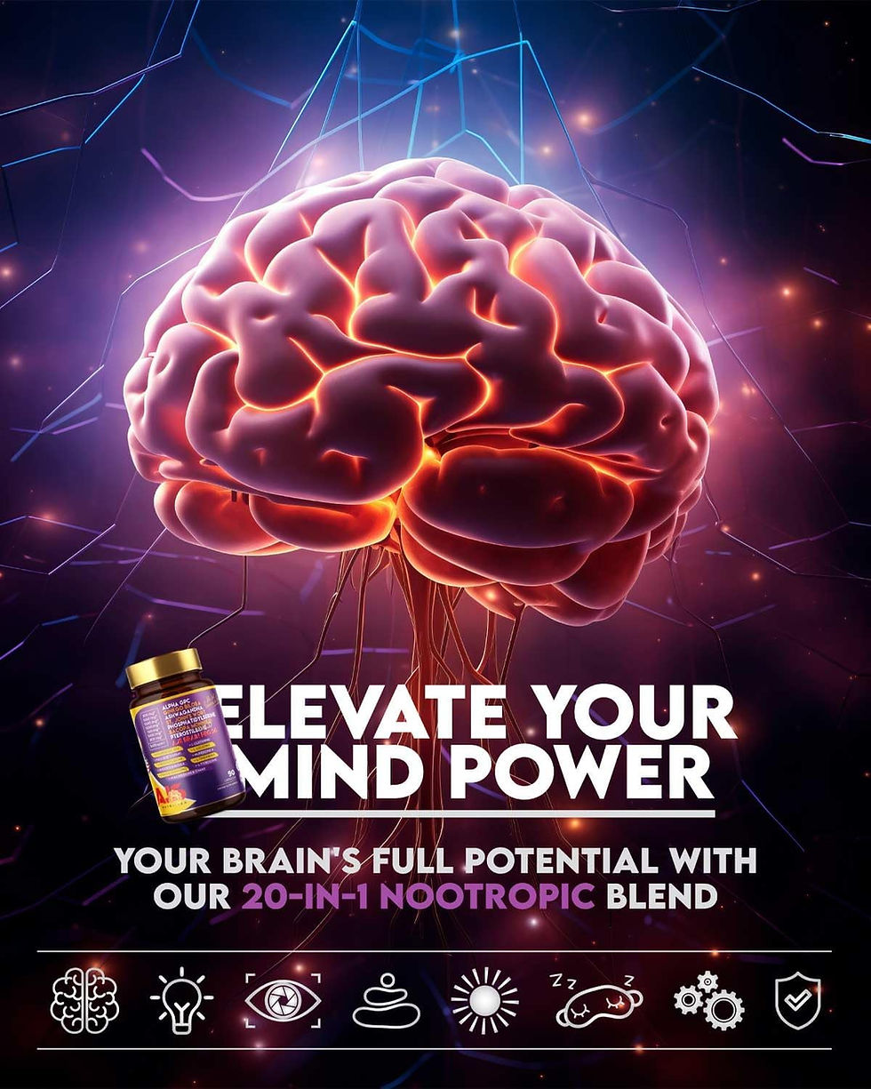 Thumbnail: AJS Alpha GPC Nootropic Brain Booster – Memory, Focus & Clarity Support |Advance