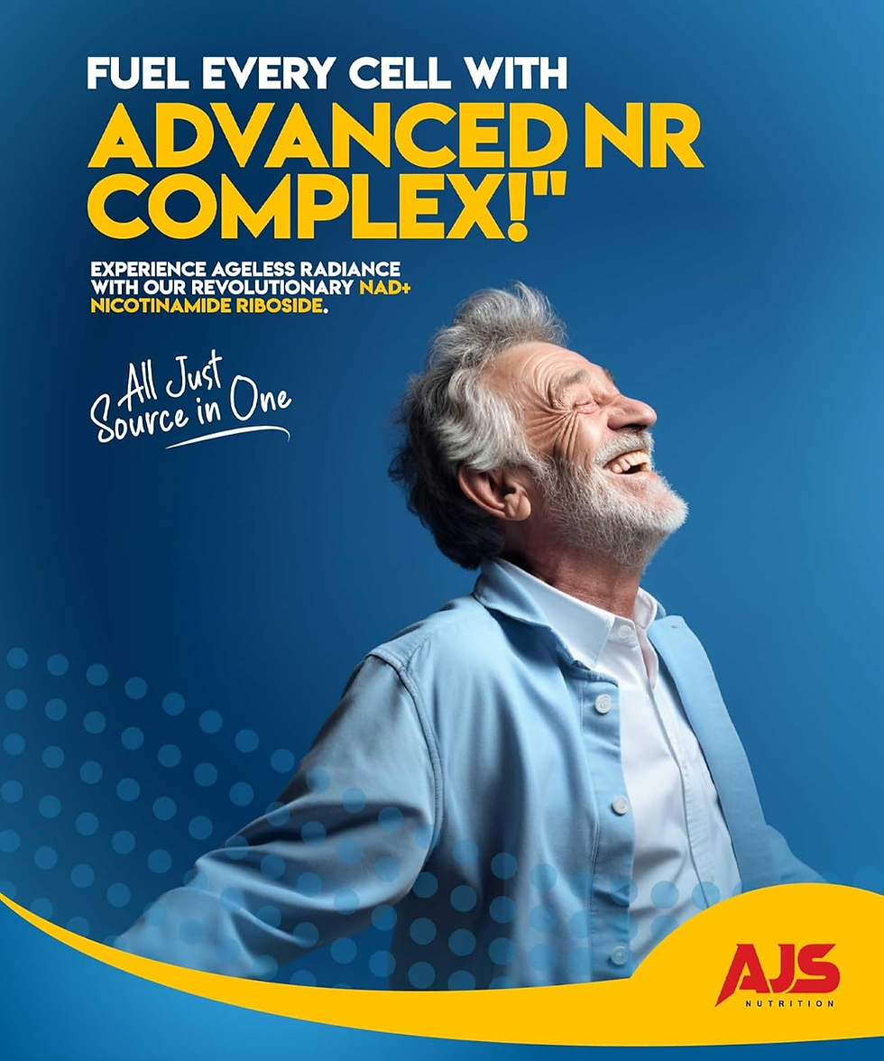 Thumbnail: AJS NAD+ Cellular Energy – Advanced NR Supplement with PQQ, Resveratrol, Lycopen
