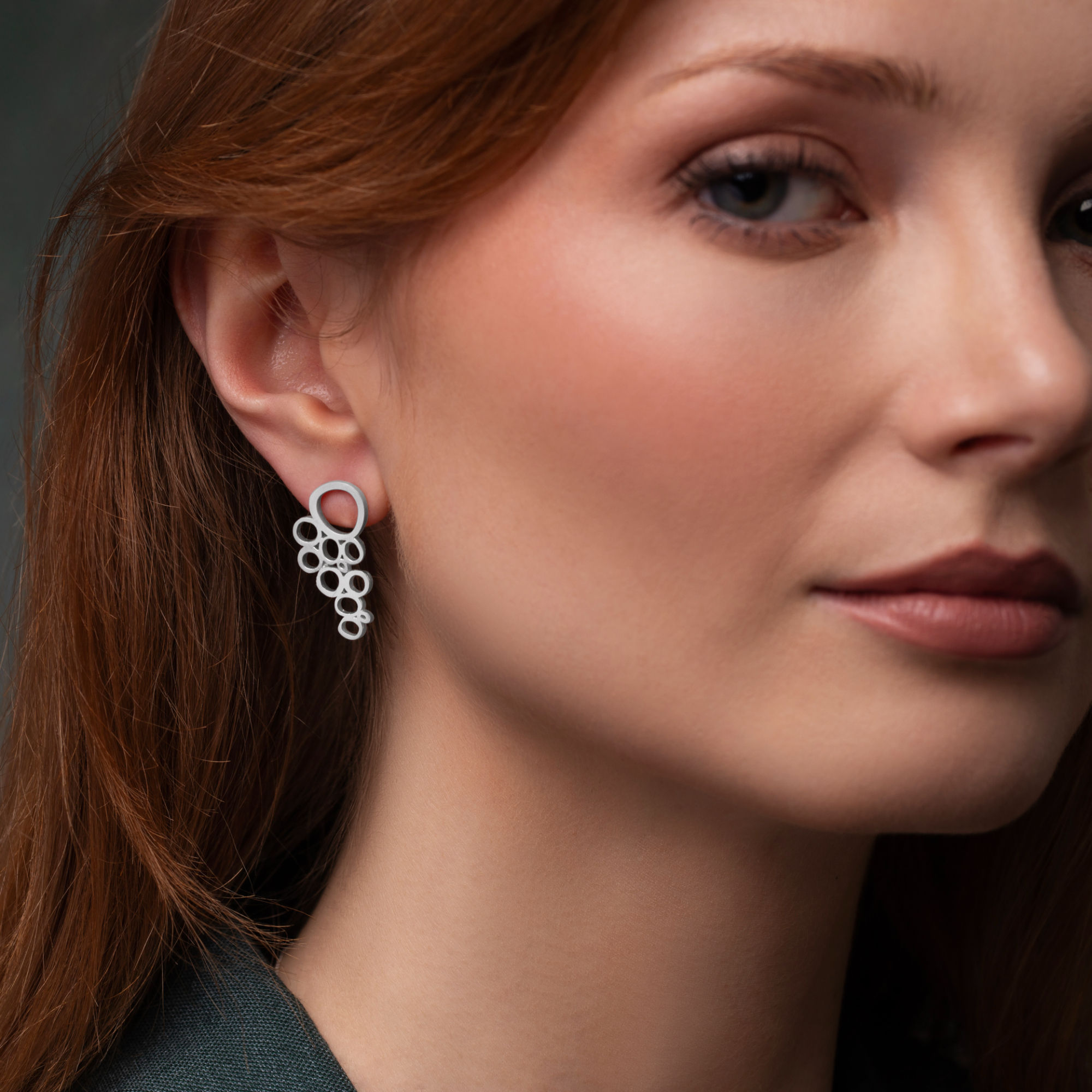 Ferro Shore Silver Stud Earrings