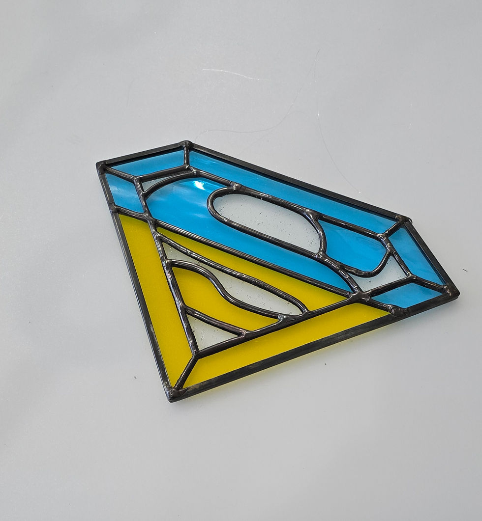 Stained Glass Superman logo