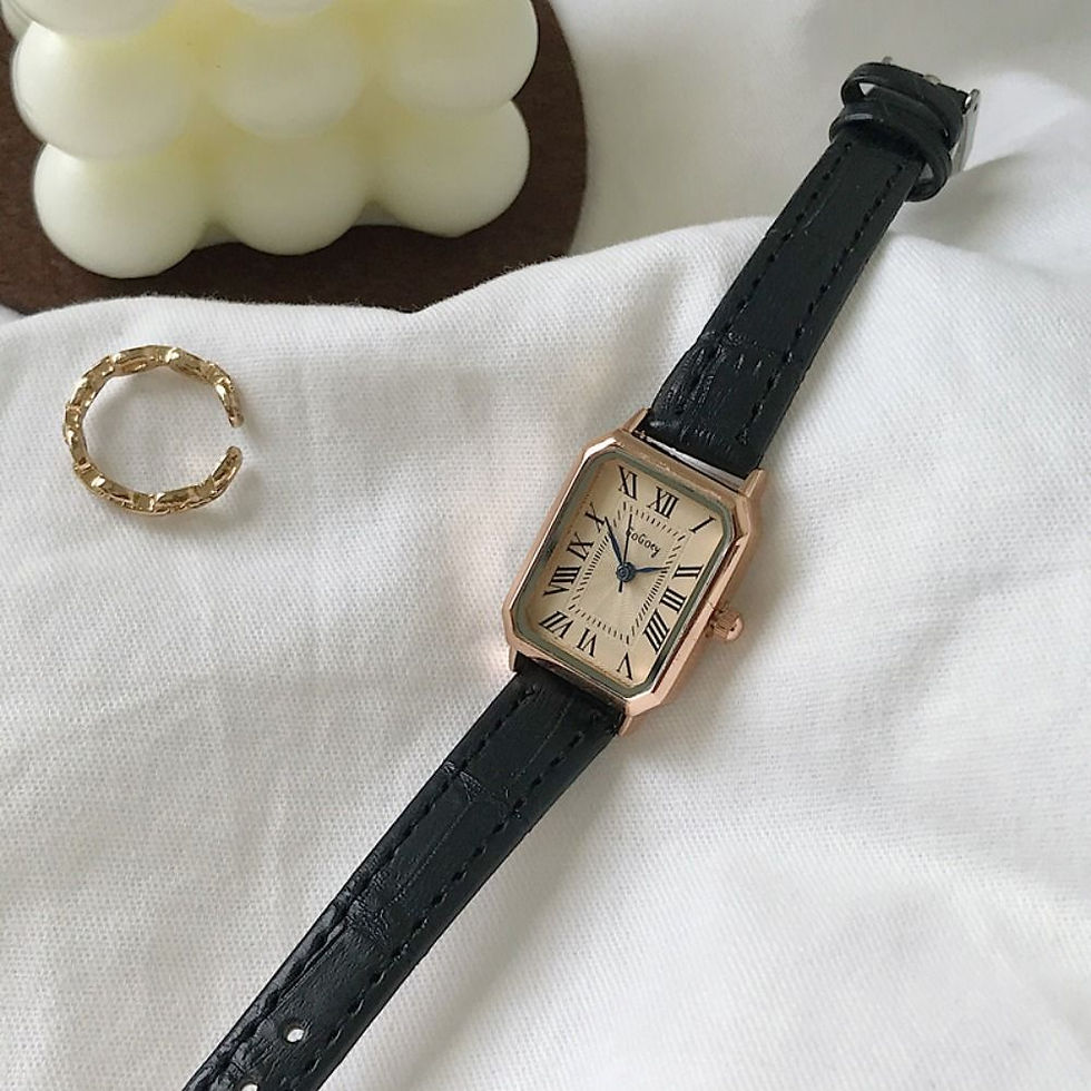 Thumbnail: Vintage Leather Square Watch