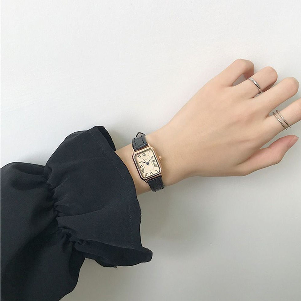 Thumbnail: Vintage Leather Square Watch