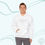 Thumbnail: Book Girlfriend is Best Hooded Sweatshirt White Front View on Male Model