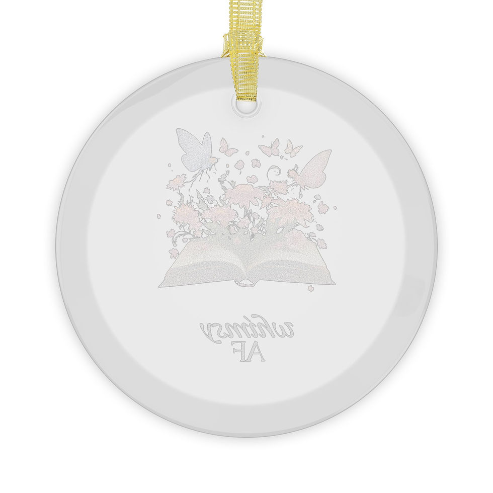Back of Whimsy AF glass ornament