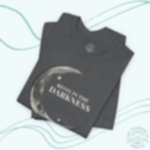 Front View of Revel in Darkness Tee from Starhunt Collection