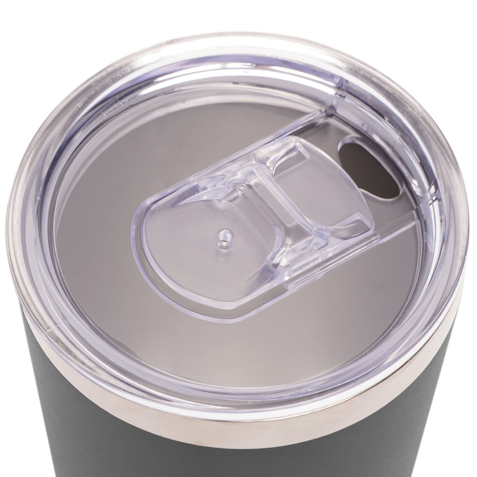 Thumbnail: Top view of a book lover tumbler with clear sliding lid.