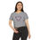 Thumbnail: Fueled by Books and Love Crop Top Heather Grey Front View on Female Model
