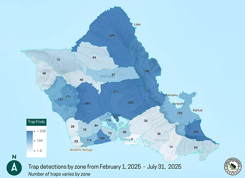 Feb - July 2025, Oahu Trap Detections, all sizes (2).png