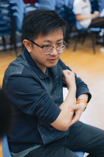 中醫文化攤位讓參加的學生透過親身體驗更認識中醫